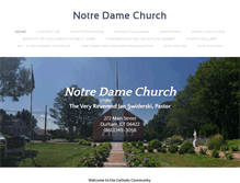 Tablet Screenshot of churchofnotredame.org